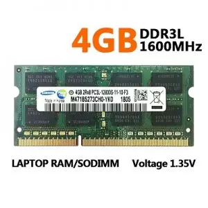 Ram Laptop DDR3L 4G bus 1600 Mhz (PC3L-12800s, 1.35V)