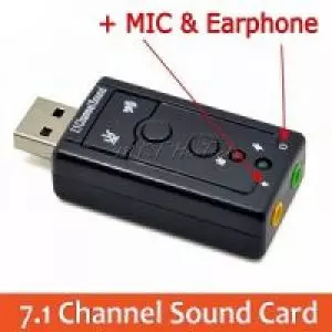 USB Sound 2.0 - Card âm thanh có điều khiển volume hỗ trợ Mic & Loa