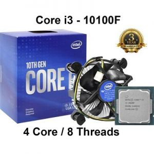 CPU Intel Core i3-10100F |  3.6 Ghz, 4 Lõi - 8 Luồng, 6 MB Intel® Smart Cache (Chip Box, Mới -Bh 36 Tháng)