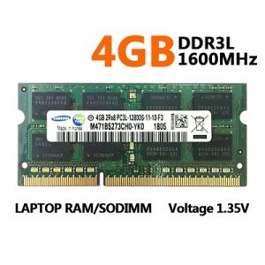 Ram Laptop DDR3L 4G bus 1600 Mhz (PC3L-12800s, 1.35V) | Nhiều hãng
